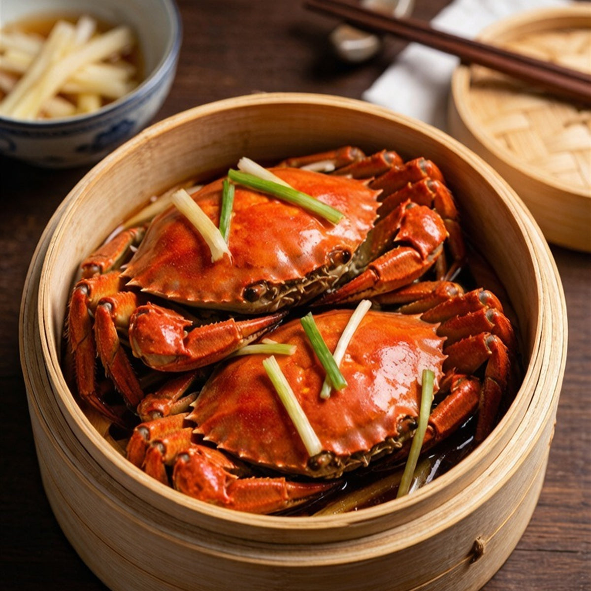 Wild caught swimming crabs on ice (2)